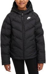 Nike lasten talvitakki NSW SYNTHETIC FILL, musta XS (122-128 cm) 907161731 hinta ja tiedot | Tyttöjen takit | hobbyhall.fi