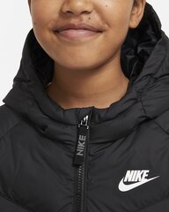 Nike lasten talvitakki NSW SYNTHETIC FILL, musta S (128-137 cm) 907161732 hinta ja tiedot | Tyttöjen takit | hobbyhall.fi