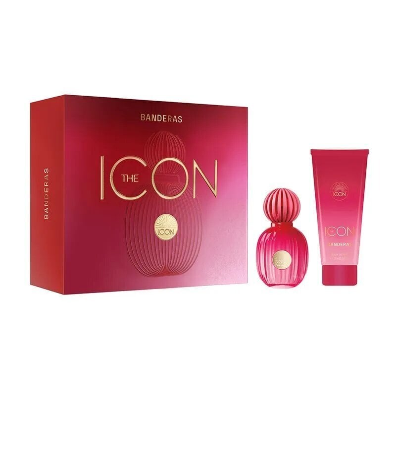 Setti Antonio Banderas The Icon naisille: hajuvesi EDP, 50 ml + vartalovoide, 75 ml hinta ja tiedot | Naisten hajuvedet | hobbyhall.fi