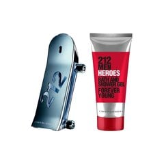 Setti Carolina Herrera 212 Heroes miehille: hajuvesi EDP, 90 ml + suihkugeeli, 100 ml hinta ja tiedot | Miesten hajuvedet | hobbyhall.fi