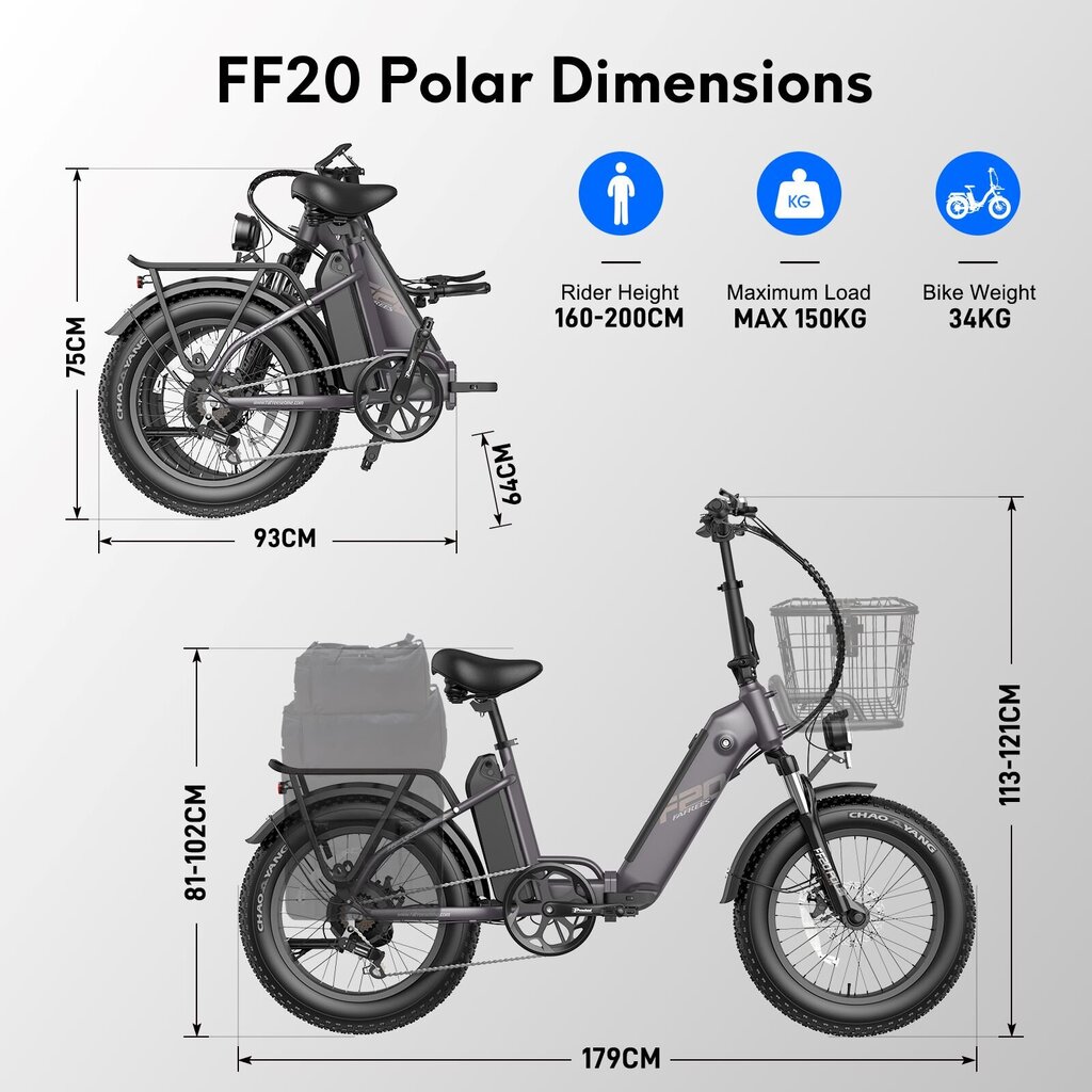 Sähköpyörä Fafrees FF20 Polar 20", musta hinta ja tiedot | Sähköpyörät | hobbyhall.fi