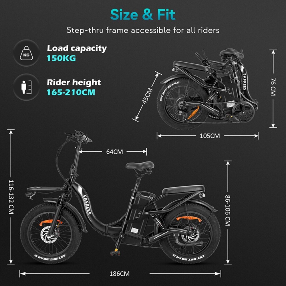 Sähköpyörä Fafrees F20 X-Max 20'', musta. hinta ja tiedot | Sähköpyörät | hobbyhall.fi