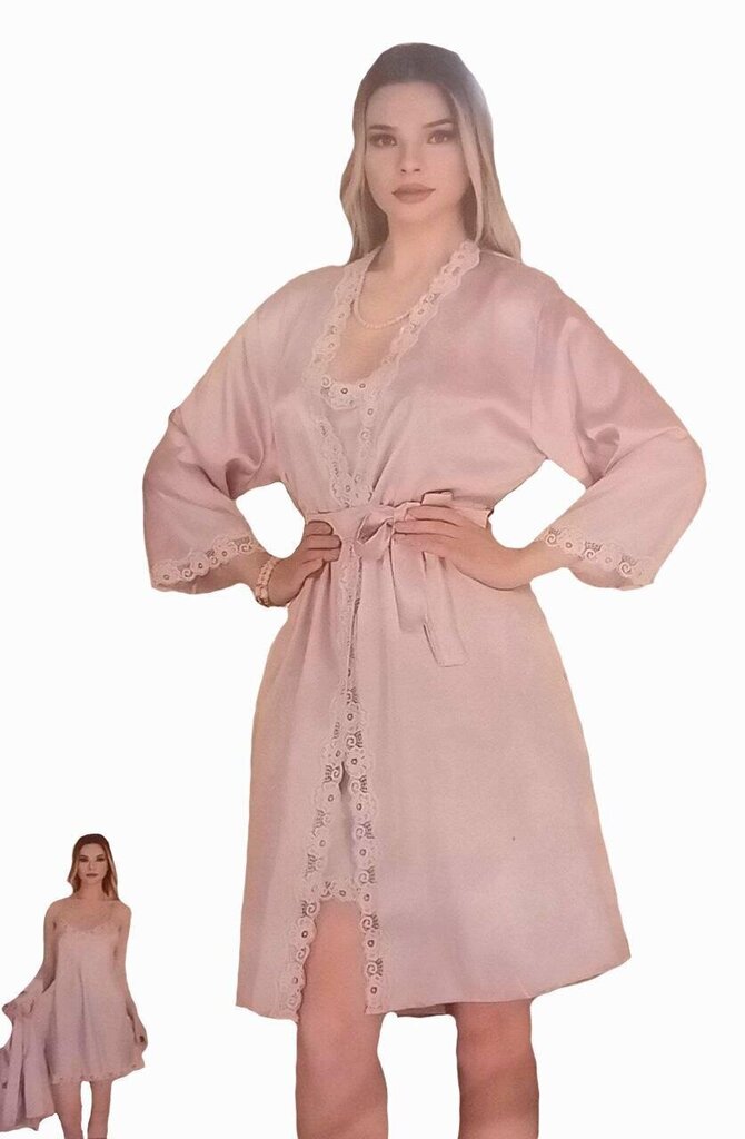 Pyjamat ja kylpytakkisetti naisille Miss Lolita, pinkki hinta ja tiedot | Yöasut ja pyjamat | hobbyhall.fi