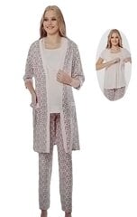 Pyjama- ja kylpytakkisetti naisille Cotpark, pinkki hinta ja tiedot | Yöasut ja pyjamat | hobbyhall.fi