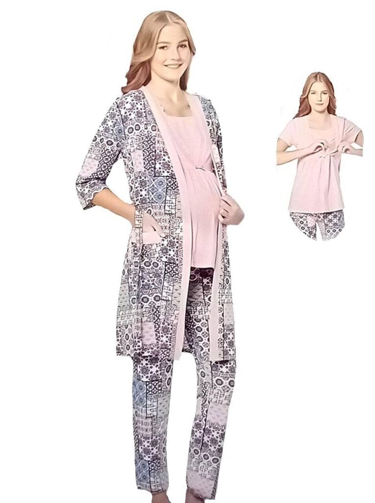 Pyjama- ja kylpytakkisetti naisille Cotpark, pinkki hinta ja tiedot | Yöasut ja pyjamat | hobbyhall.fi