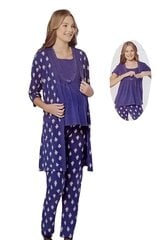 Pyjama- ja kylpytakkisetti naisille Cotpark, sininen hinta ja tiedot | Yöasut ja pyjamat | hobbyhall.fi