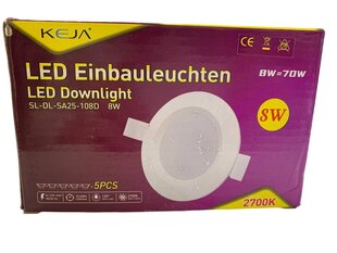 LED-lamput Keja 180D 27mm, 8Вт, 2700К valkoinen 5kpl hinta ja tiedot | Lamput | hobbyhall.fi