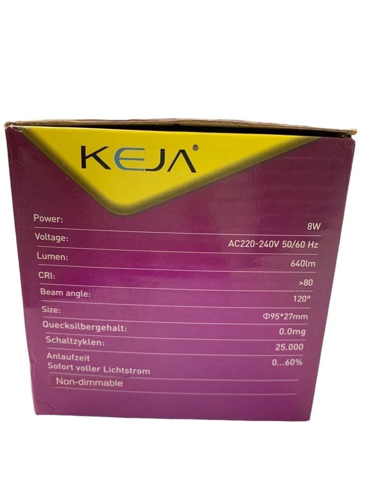 LED-lamput Keja 180D 27mm, 8Вт, 2700К valkoinen 5kpl hinta ja tiedot | Lamput | hobbyhall.fi