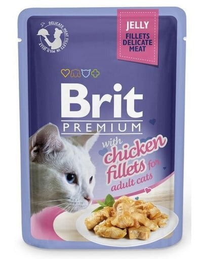 Brit Premium -kissalle fileet hyytelössä kanan kanssa, 24x85 g hinta ja tiedot | Kissanruoka | hobbyhall.fi