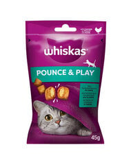 Whiskas Pounce & Play kanan kanssa, 8x45 g hinta ja tiedot | Kissan herkut | hobbyhall.fi