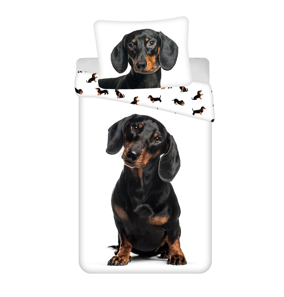 Vuodevaatesetti Dachshund, 140x200, 2 osaa hinta ja tiedot | Vuodevaatteet lapsille | hobbyhall.fi