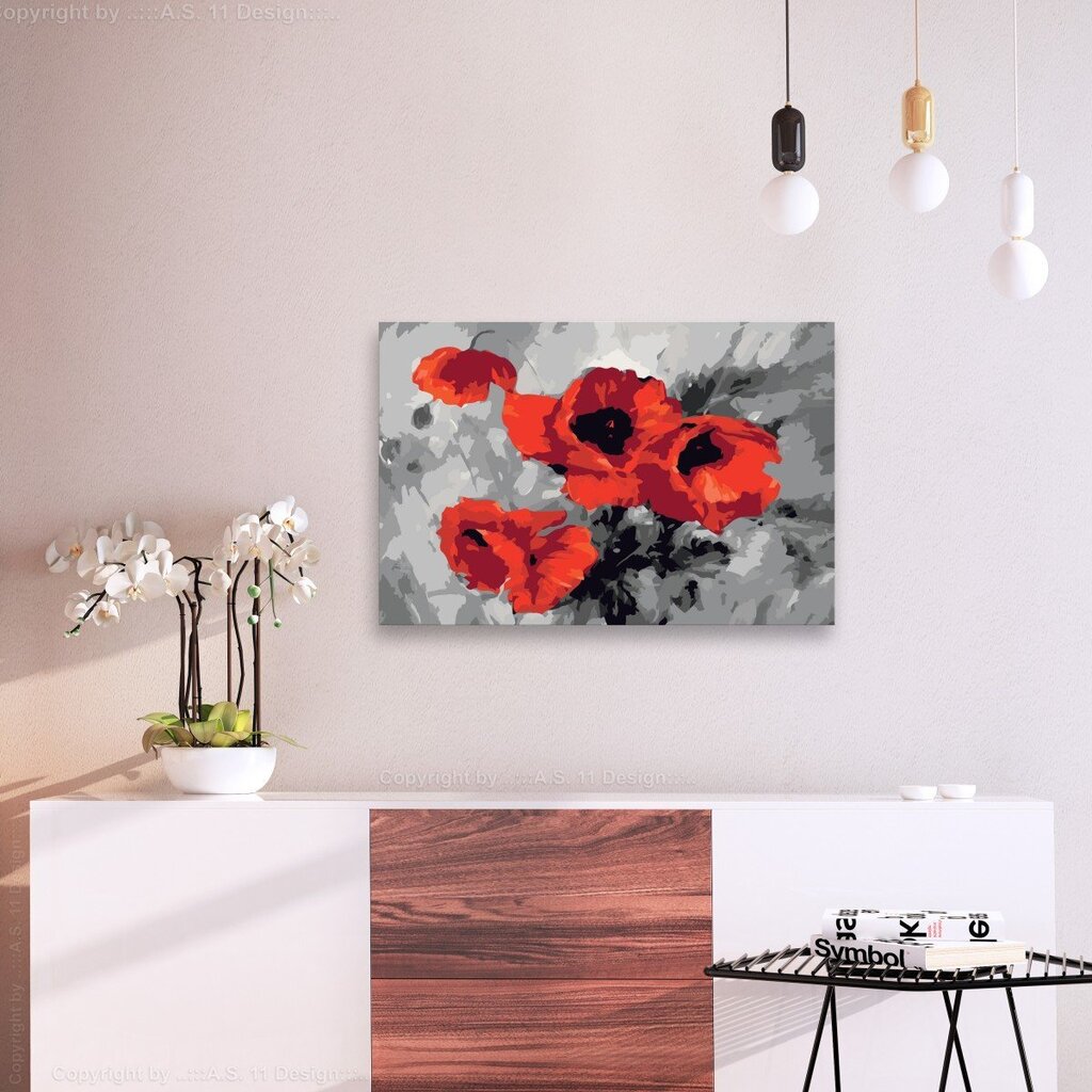 DIY kangas maalaus - Bouquet of Poppies hinta ja tiedot | Maalaa numeroiden mukaan | hobbyhall.fi