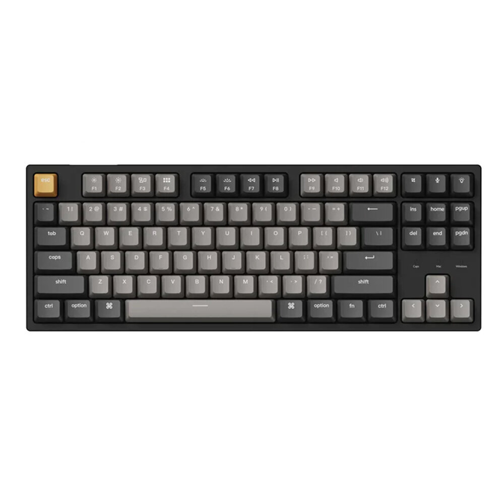 Keychron C1 Pro V2, TKL, Gateron G Pro Red Switch (Hot-Swappable), Black, US hinta ja tiedot | Näppäimistöt | hobbyhall.fi