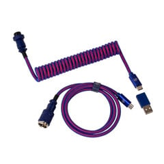 Keychron Premium Coiled Type-C Cable, Purple hinta ja tiedot | Näppäimistöt | hobbyhall.fi