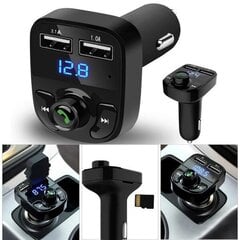 Bluetooth FM-lähetin & Autolaturi - USB-laturi Black hinta ja tiedot | Paristolaturit | hobbyhall.fi