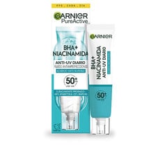 Ihon epätäydellisyyksien hoitovoide Garnier Pure Active BHA Niacinamide SPF50, 40ml hinta ja tiedot | Kasvovoiteet | hobbyhall.fi