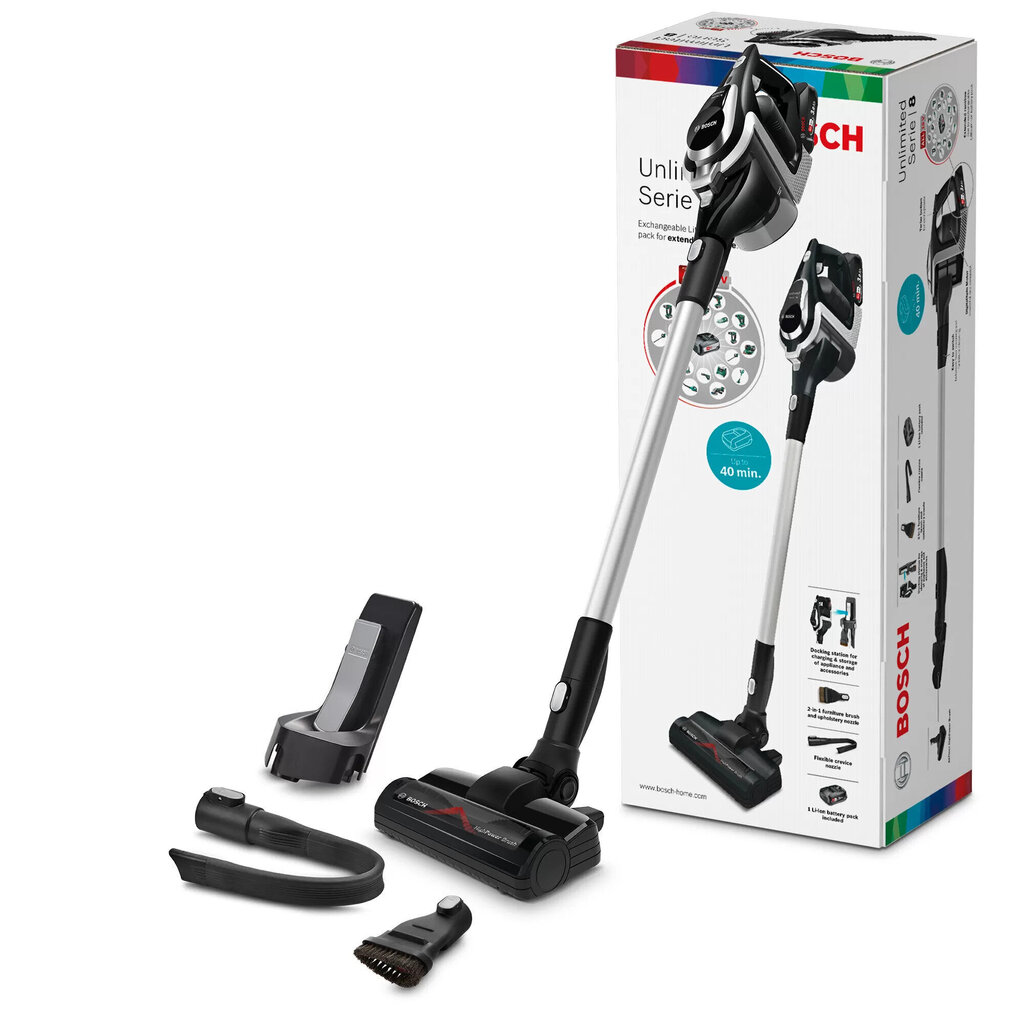 Bosch Serie 8 Unlimited BBS811PCK hinta ja tiedot | Varsi-imurit | hobbyhall.fi