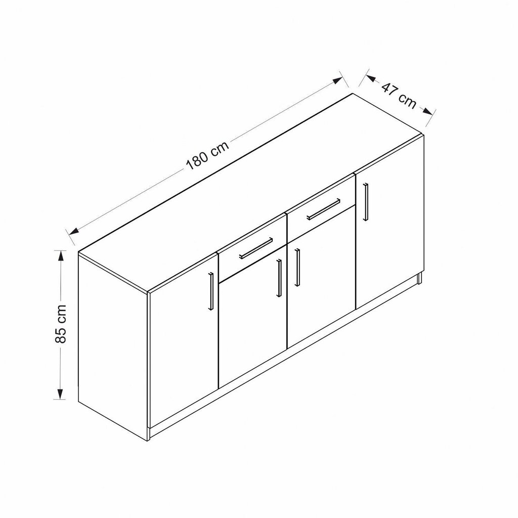 Lipasto Asir Kale, valkoinen hinta ja tiedot | Sivupöydät | hobbyhall.fi