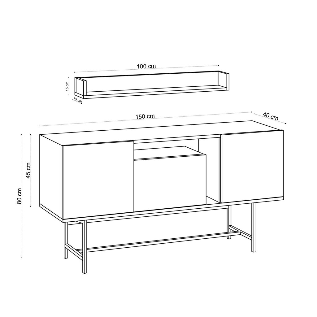 Lipasto Asir Lelia Sapphire, ruskea hinta ja tiedot | Sivupöydät | hobbyhall.fi