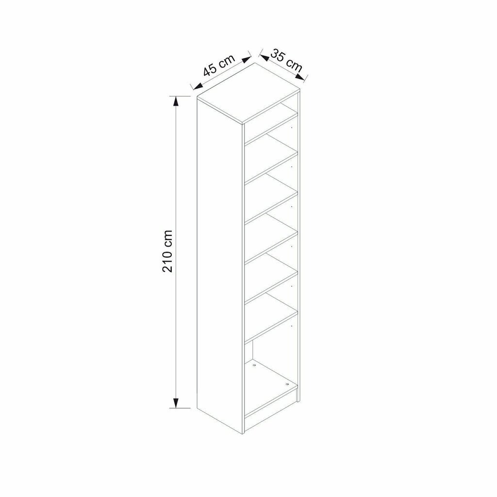 Eteisen kaappi Asir Noah 7311, valkoinen hinta ja tiedot | Eteisen kaapit | hobbyhall.fi