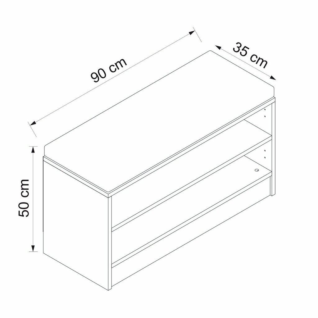 Eteisen kaappi Asir Noah 8304, valkoinen hinta ja tiedot | Eteisen lipastot | hobbyhall.fi