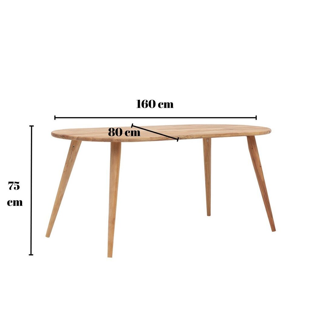 Ruokapöytä Asir Ares 160, ruskea hinta ja tiedot | Ruokapöydät | hobbyhall.fi