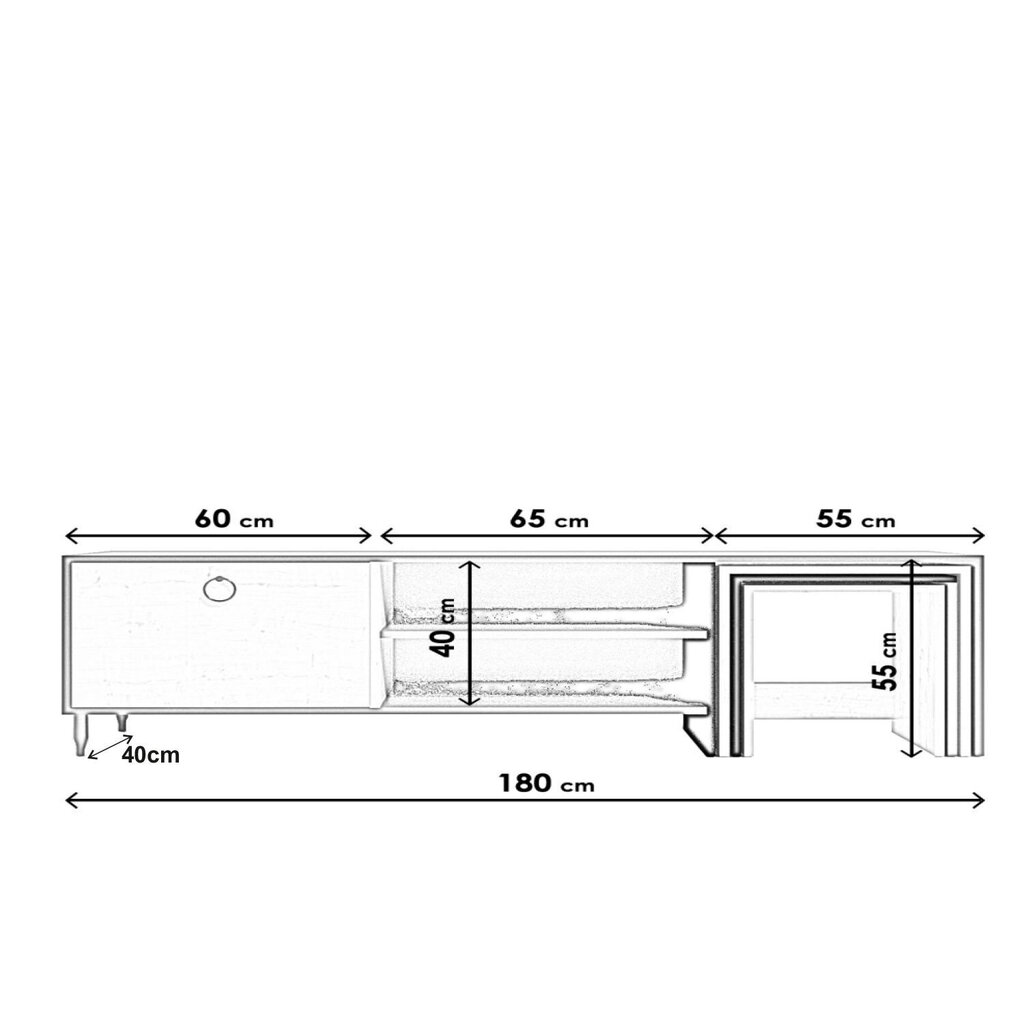 TV-taso Asir Zigon L501, ruskea hinta ja tiedot | TV-tasot | hobbyhall.fi