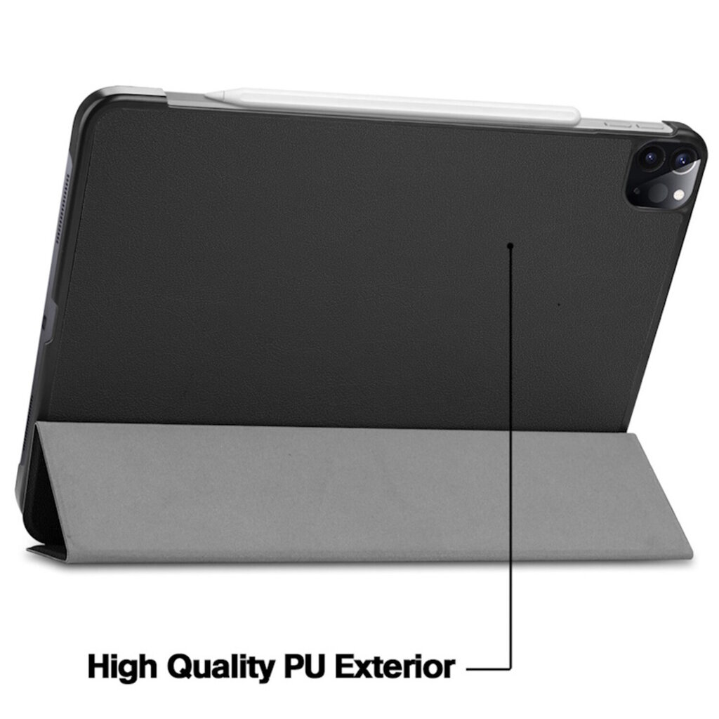 iLike Tri-Fold Eco-Leather Stand Case Apple Air 3 (2019) 3rd Gen / iPad Pro 10.5 (2017) Musta hinta ja tiedot | Tablettien kotelot ja muut tarvikkeet | hobbyhall.fi