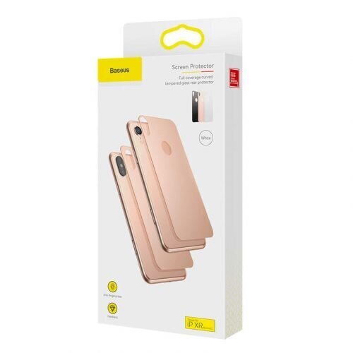 Baseus iPhone Xr 0,3 mm täysin peittävä kaareva T-lasi takasuoja musta (SGAPIPH61-BM01) hinta ja tiedot | Näytönsuojakalvot ja -lasit | hobbyhall.fi