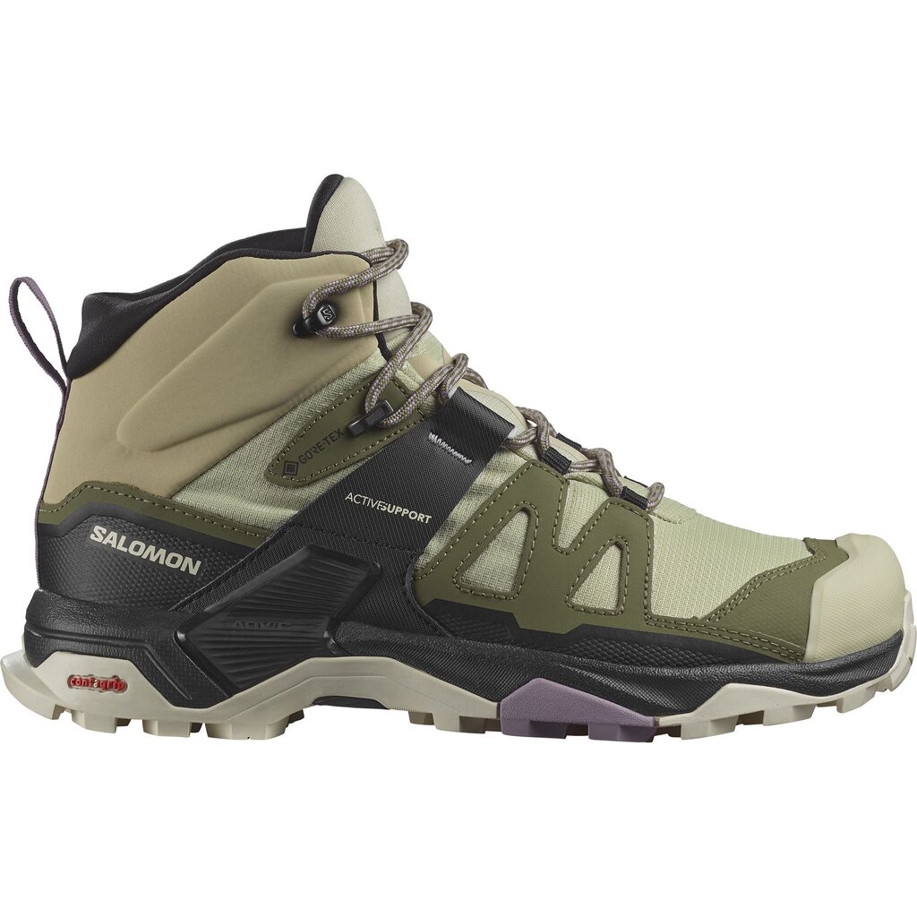 Naisten vaelluskengät SALOMON X ULTRA 4 MID GTX W, vihreä hinta ja tiedot | Naisten saappaat | hobbyhall.fi