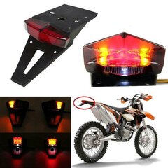 Universaali Dirt Bike LED Takajarru Takavalo suuntavilkku Off-Road Dirt Bike Moottoripyörä musta+punainen hinta ja tiedot | Polttimot | hobbyhall.fi