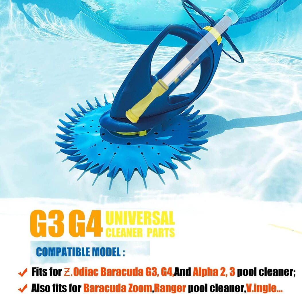 Pakkauksessa 2 vaihtolattiamattoa G2, G3, G4, Alpha2, Alpha 3, Pacer & Ranger, Baracuda Pool Cleaner W83275 W70327 W72855 W69721 hinta ja tiedot | Uima-allastarvikkeet | hobbyhall.fi