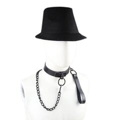 Musta PU-nahkainen punk-choker + vetoketju, seksikäs goottilainen choker-vyö hinta ja tiedot | Kaulakorut | hobbyhall.fi