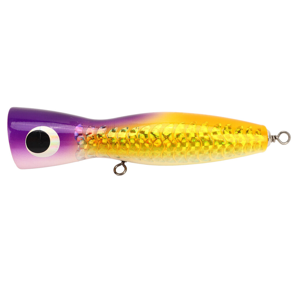 Big Popper Lure Houkutteleva Väri Heijastava Design Basswood 18cm 120g Puinen syötti basso tonnikala GT Trout 03 purppura keltainen hinta ja tiedot | Kalanrehu | hobbyhall.fi