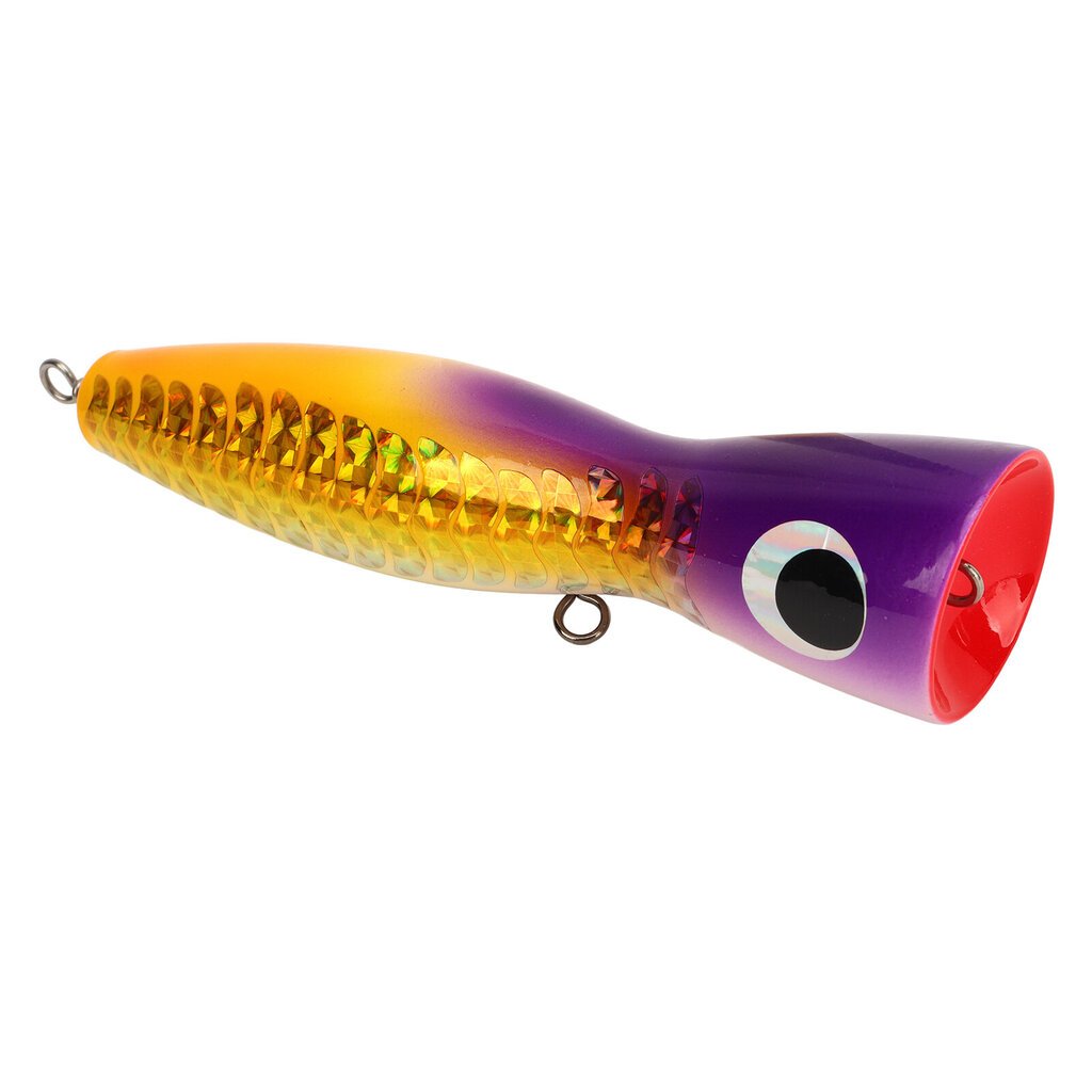 Big Popper Lure Houkutteleva Väri Heijastava Design Basswood 18cm 120g Puinen syötti basso tonnikala GT Trout 03 purppura keltainen hinta ja tiedot | Kalanrehu | hobbyhall.fi