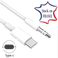 USB Type-C – 3,5 mm:n liitinsovitinkaapeli Honor Playlle 30 m Plug and Play -kaapeli kuulokkeille, autoradiolle… Vit hinta ja tiedot | Puhelimen lisätarvikkeet | hobbyhall.fi