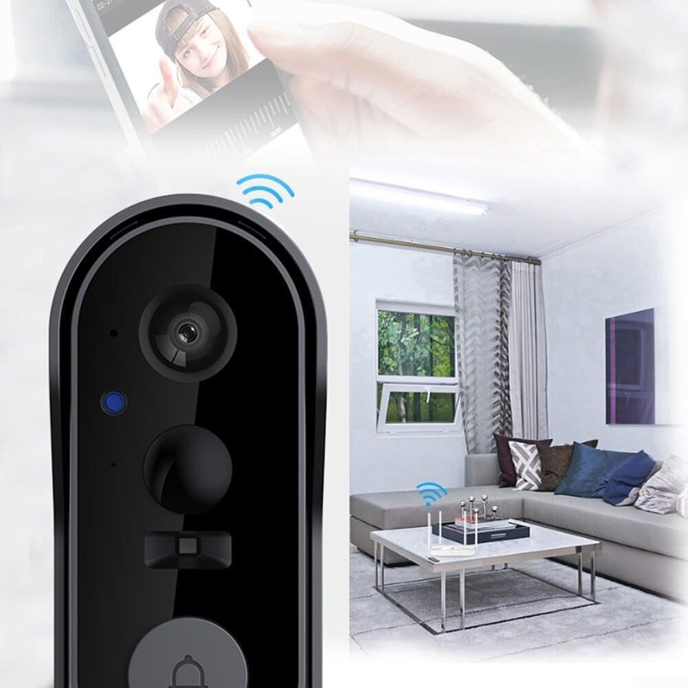 Langaton ovikello kameralla, 1080P WiFi vedenpitävä ovikello, Smart Audio Doorbell Intercom, App Wake Up, PIR-tunnistus hinta ja tiedot | Turvajärjestelmien tarvikkeet | hobbyhall.fi