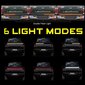 2kpl Triple Row LED-takavalopalkki 432LED Valkoinen/punainen/keltainen palkki auton kuorma-auton SUV:lle Takavalon suuntavilkku (150cm) hinta ja tiedot | Ajovalot | hobbyhall.fi