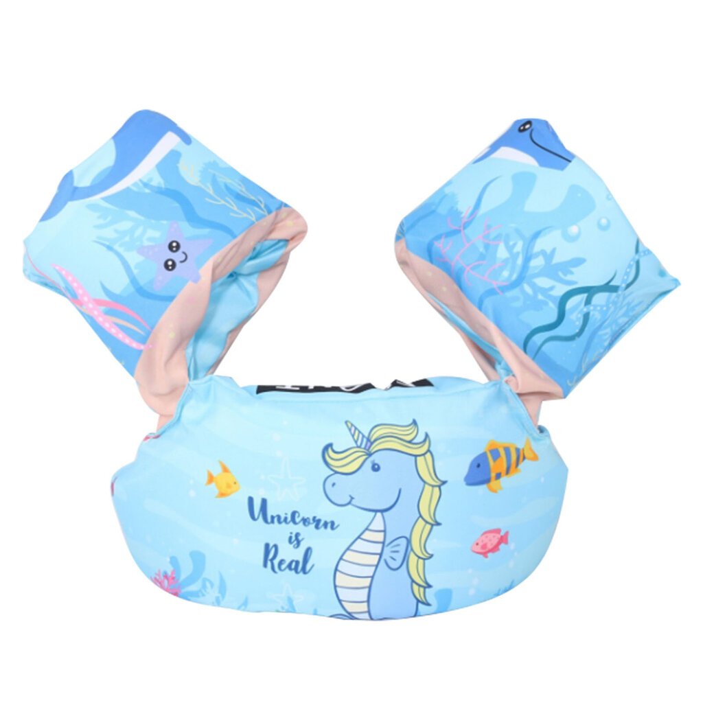 Kids Swim Float Polyesteri ja EPE Foam söpöllä eläinkuviolla taaperoiden uimapelastusliivit Pool Sky Blue Seahorse hinta ja tiedot | Vuorikiipeilyvarusteet | hobbyhall.fi