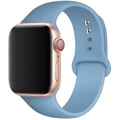 Silikoninen ranneke Apple Watchille, 45 mm, 44 mm, 42 mm, 49 mm, 41 mm, 40 mm, 38 mm, iWatch Series 8, 7, 9, SE, 4, 3, 5, Ultra, 6, Sininen Cornflo... hinta ja tiedot | Kampaamotuotteet | hobbyhall.fi