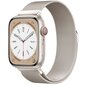 Milanese-silmukkaranneke Apple Watchille 44mm 40mm 45mm 49mm 41mm 38mm 42mm 44 mm Rannekoru iwatch Series 9 3 6 5 SE 7 8 Ultra 2 starlight starligh... hinta ja tiedot | Älykellojen ja aktiivisuusrannekkeiden lisätarvikkeet | hobbyhall.fi