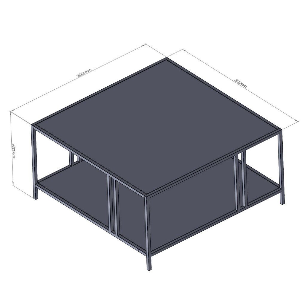 Sohvapöytä Asir Uranüs, musta hinta ja tiedot | Sohvapöydät | hobbyhall.fi