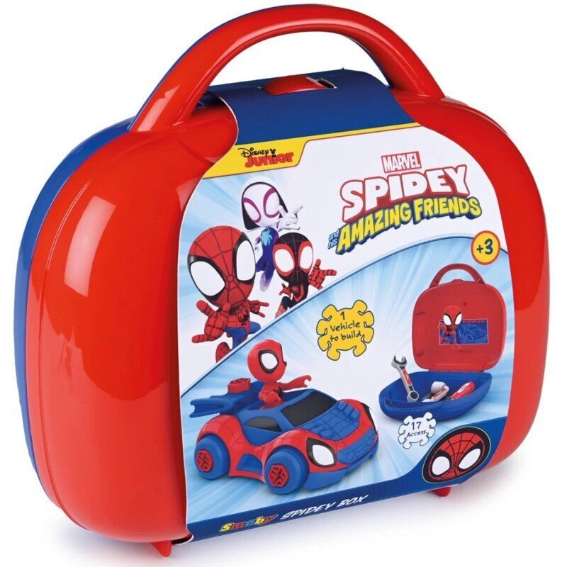 Lagaminas työkaluille Smoby Disney Marvel Spidey 7600360905, 5 osaa hinta ja tiedot | Poikien lelut | hobbyhall.fi