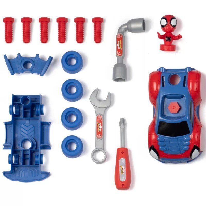 Lagaminas työkaluille Smoby Disney Marvel Spidey 7600360905, 5 osaa hinta ja tiedot | Poikien lelut | hobbyhall.fi