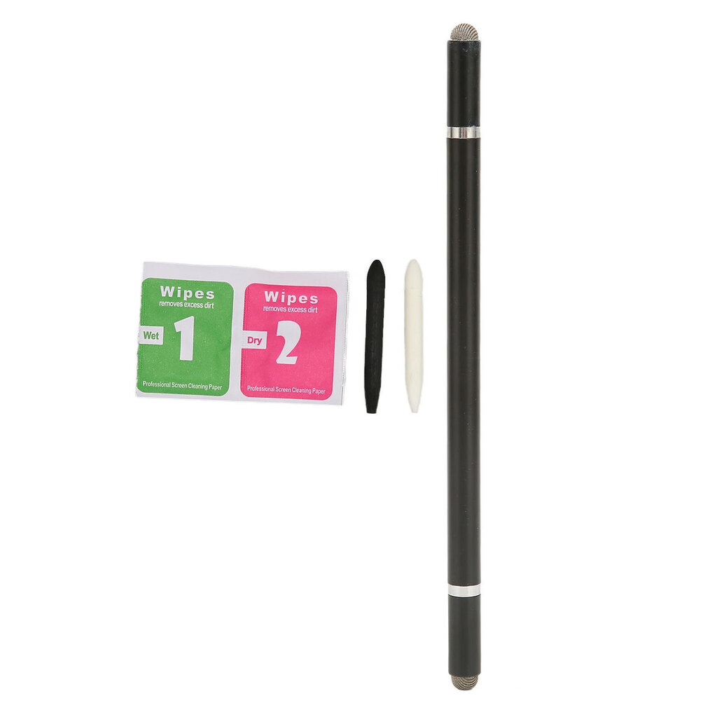 Musta Stylus Pen 4 in 1 Monitoiminen tarkka paikannus kapasitiivinen kynä 2 kuitukärjellä matkapuhelintableteille musta hinta ja tiedot | Puhelimen kuoret ja kotelot | hobbyhall.fi