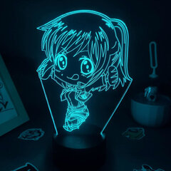 3D Optical Illusion Night Lamp Attack 3D Led Anime Figuuri Sasha Pusero Syntymäpäivälahja ystävälle Lamppu Makuuhuoneen pöytäkoristelu PXJD hinta ja tiedot | Projektorit | hobbyhall.fi