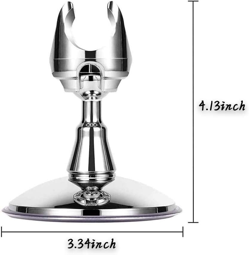 Suihkupään pidike, säädettävä käsisuihkuteline Kromi suihkuseinäteline tavalliselle suihkuletkulle, Kädessä pidettävä kiinteä seinäteline, vahva imukuppi hinta ja tiedot | Kylpyammeet | hobbyhall.fi