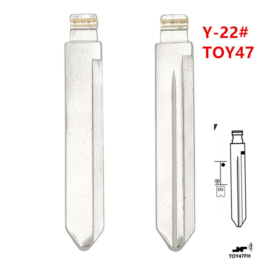 10 kpl Y-22# 22 Y22 TOY47 Metalli leikkaamaton tyhjä Flip-kaukosäätimen avainliuska Toyota Corollalle KD VVDI:lle hinta ja tiedot | Lisätarvikkeet autoiluun | hobbyhall.fi