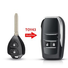 Muokattu avain 2/3/4 painikkeet Fob Toyota Reiz Camry Rav4 Yaris Corolla 4Runner Avlo 2017 2019 Flip Remote Auton avainkuorelle hinta ja tiedot | Lisätarvikkeet autoiluun | hobbyhall.fi