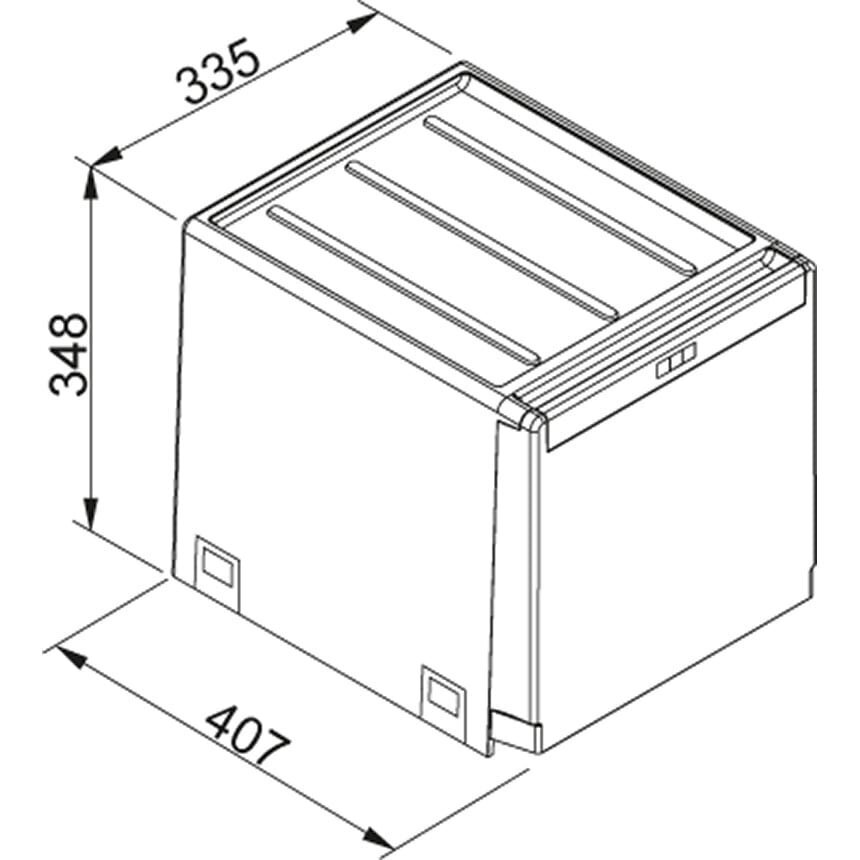 Roskakori Franke, Cube 40 (2 x 14l) hinta ja tiedot | Roska-astiat | hobbyhall.fi